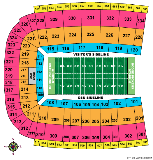 Oklahoma State Cowboys vs. Savannah State Tigers Tickets 2012-09-01 Stillwater, OK, Boone Pickens Stadium